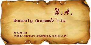 Wessely Annamária névjegykártya